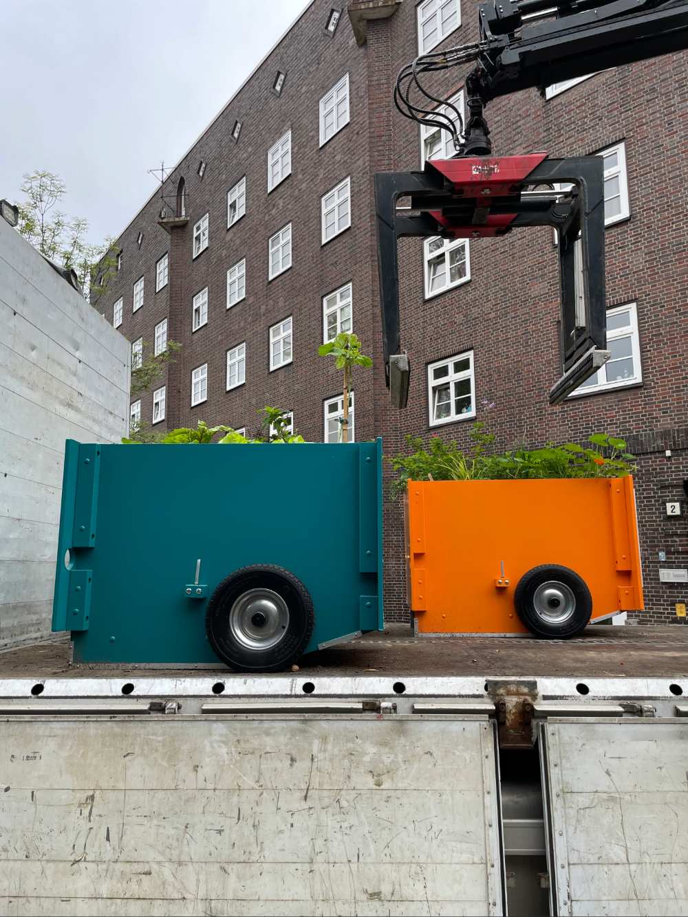 Die Hochbeete ziehen um