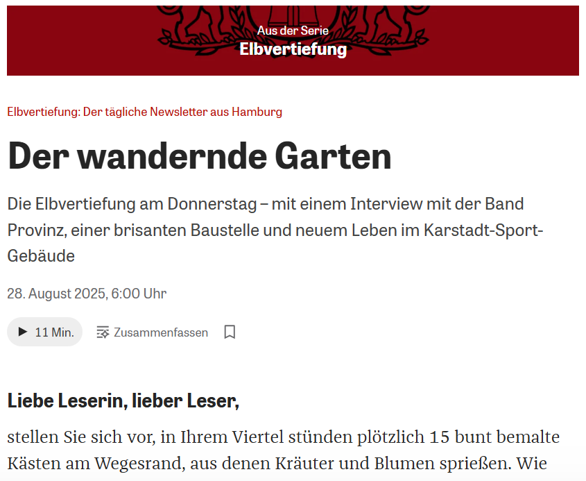 Elbvertiefung Newsletter